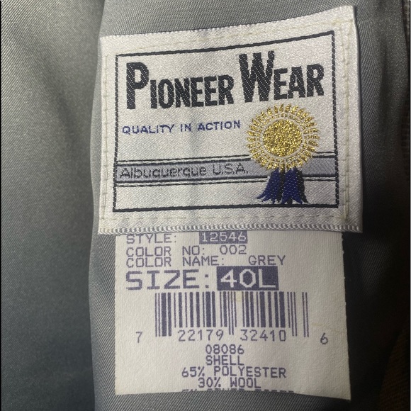 Grey Pioneer Wear Size 40L Mens Western Jacket - Picture 2 of 6